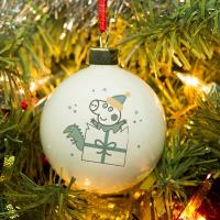 Personalised Peppa Pig George Pig Christmas Bauble Extra Image 1 Preview